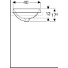 Раковина встраиваемая GEBERIT VARIFORM 40x50 см 500.709.01.2 с отверстием перелива