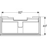 Тумба под раковину GEBERIT ACANTO 500.616.16.1 90 см