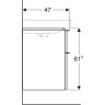 Тумба с раковиной GEBERIT SMYLE SQUARE 500.253.01.1+500.355.00.1 120 см